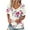 Hot Pink, variant on Shirts Womens Loose Fit V Neck Short Sleeve Lace Eyelet Tops Dressy Casual Floral Print Summer T Shirts Blouses