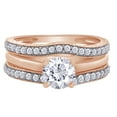 thumbnail image 4 of 0.50 Carat (ctw) Round Cut Natural White Diamond Ehancer Guard Ring In 10k Rose Gold Ring Size-4.5, 4 of 4
