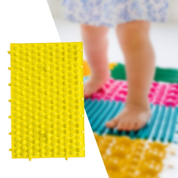 Almohadilla masajeadora de pies portátil Almohadilla para caminar Estera de acupresión Placa de presión para los dedos de los pies Estera de Amarillo