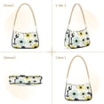 thumbnail image 7 of FORMRS Womens Shoulder Bag with Chain Strap Clutch Purse Cute Tote Handbag, White Flower, 7 of 7
