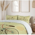 thumbnail image 6 of Ambesonne Vintage Duvet Cover Sets, Postcard of Retro Bike, 2-King, Brown and Khaki, 6 of 7