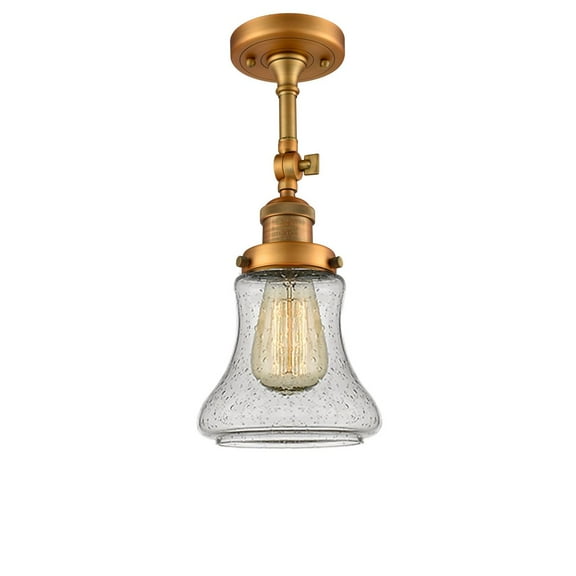 Innovations 1-LT LED Bellmont 6.5" Semi-Flush Mount - Brushed Brass - 201F-BB-G194-LED