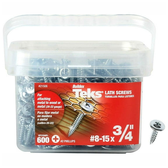 Teks 0741207 Screw, No 8-15 x 0.75 in. Steel, Metallic