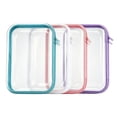 thumbnail image 7 of Topboutique 4 Pcs Hard Clear Zipper Case,Hard Shell Zipper Case, Hard Sided Pencil Case,Travel Makeup Bag,Toys Puzzles Organizer,Plastic Storage Box for Makeup Building Blocks,Multicolor,Small, 7 of 7