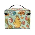 thumbnail image 2 of HELLHERO Chick Easter Egg Pattern Portable Makeup Cosmetic Bag Organizer 8.86 x 6.5 x 5.9 Inches Women and Men with Large Capacity Light Storage Pockets, 2 of 4