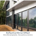 thumbnail image 3 of rabbitgoo One Way Window Film, Mirror Effect Tint Glass Covering for Home Office, Daytime Privacy Protecting Reflective Heat Control Anti UV Door Sticker for House, Black Silver, 3 of 10
