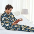 thumbnail image 6 of Picia Winter Animal Friends Pattern Men’s Long-Sleeve Sleepwear Set - Soft 2-Piece Loungewear with Pockets, Comfy PJs for Relaxing Nights-XX-Large, 6 of 7