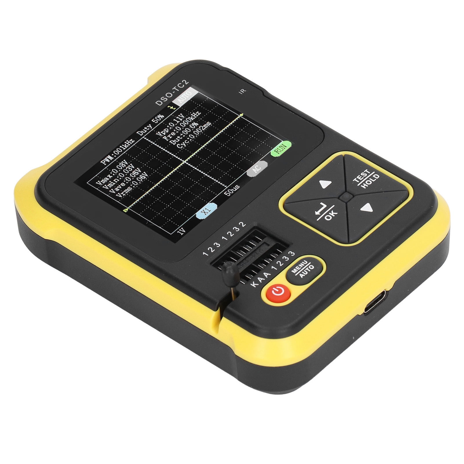 Digital Oscilloscope, Duty Cycle Button Design 1500mAh Battery