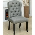 thumbnail image 4 of Tradi Fabric Tufted Wingback Side Chairs, Set of 2, Light Gray, 4 of 5