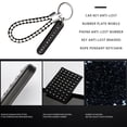 thumbnail image 4 of VONKY Car Key Ring Anti-lost Rubber Keyring Knitted Portable Car Key Chain, Black Number Plate and White Keyring, 4 of 6