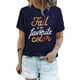 thumbnail image 3 of ABPHQTO Camiseta con estampado de color azul Fall is My Favourite para mujer, 3 of 5