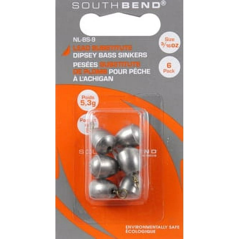 SouthBend Size 9 3/16 Oz. Lead-Free Dipsey Sinker (2-Pack) NLBS9
