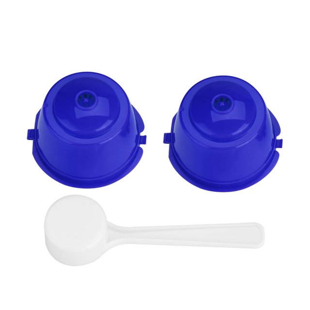 Filtro de cápsula de café recargable reutilizable de acero inoxidable Pp 304 de grado alimenticio (azul), 2 uds.