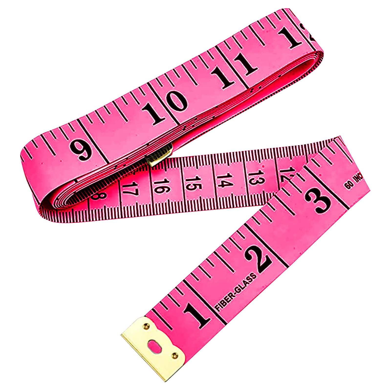 59 Inch/1.5 m Retractable Measuring Tape for Sewing Fabric Craft Cloth and Body Measurement 3Packs Mini Tape Measure Pink, Yellow and Green