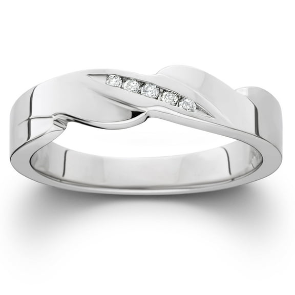 Pompeii Mens Diamond Wedding Ring 10K White Gold (I/J,I2-I3)