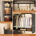 thumbnail image 6 of Homieasy Closet System - 5FT Closet System with Drawers, 60" Closet Organizer System with 2 Hanging Shelving, Reversible Wall-mount Closet Systems for Walk-in Closets Area,Black, 6 of 8