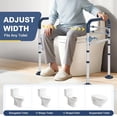 thumbnail image 3 of Adjustable Height & Width Toilet Safety Rails, 350 lb Capacity Foldable Frame and Handles for Elderly and Disabled, Universal Fit for Any Toilet, 3 of 6