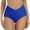 Blue, variant on Women Vintage Waistband High Waist Bikini Bottom Swimwear Briefs Bikini Bottom Side Tie Thong Bathing Swimbottom,XL