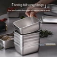 thumbnail image 1 of Contenants de Conservation des Aliments en Acier Inoxydable avec Couvercles, Contenants Réutilisables pour Préparation de Repas, Allant au Four, au Congélateur et au Lave-Vaisselle, pour la Fraîcheur, Étanches, pour Dîners et Restes Sopatenor, 1 of 4