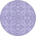 thumbnail image 1 of Ahgly Company Machine Washable Indoor Round Transitional Purple Area Rugs, 6' Round, 1 of 7