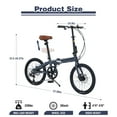 thumbnail image 7 of Meghna 20 inch Folding Bike City Bicycle for Adult Foldable Frame Aluminum Alloy Unisex Navy, 7 of 7