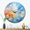 thumbnail image 2 of Designart "Canvas of the Skies Cloudy Artistry I" Landscapes Oversized Wall Clock, 2 of 5