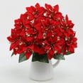thumbnail image 5 of Poinsettia Flowers,Artificial Poinsettia Flowers,Flores De Navidad,Fake Poinsettias,Christmas Decorations For Christmas Tree Party Porch Garden Indoor Outdoor,1 Pc,12.99In, 5 of 7