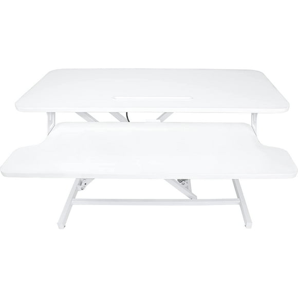 34 inches Standing Desk Riser with Deep Keyboard Tray Stand Up Desk Converter