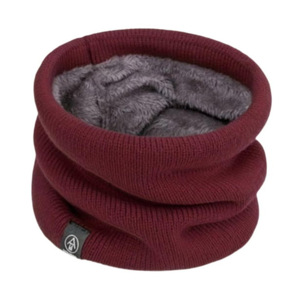 Polaina de cuello de invierno para hombre, resistente al viento, multiusos, para esquiar y acampar. Rojo