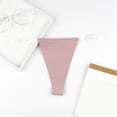 thumbnail image 2 of Ropa interior sin costuras de seda helada para mujer, cintura baja - Poliéster, transparente/fino, transpirable, lavado a mano, tallas S/M/L, 2 of 3