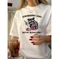 thumbnail image 1 of Camiseta de Verano para Mujer Suave Cuello Redondo1pc Vintage Raccoon Graphic Tee, Women'S Casual Round Neck Short Sleeve T-Shirt with Geometric Pattern, Polyester Summer TopFather's Day, Mother's D, 1 of 6