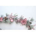 thumbnail image 3 of geerera 6FT Pine Garland with Pinecones, Christmas Floral Garland, Pink Ornament Garland for Staircase, Mantel, Holiday Entryway, 3 of 5