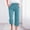 A01_Sky Blue, variant on Womens Cotton Linen Capris Elastic High Waisted Plus Size Solid Color Cargo Pants Casual Straight Leg Button Pocket Trousers