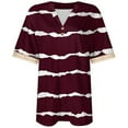 thumbnail image 4 of BLVB Business Casual Tops for Women 2024 Trendy Short Sleeve T Shirts Button V Neck Tee Shirt Office Blouse, 4 of 5