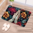 thumbnail image 5 of Flowers and hands Non-Slip Polyester Door Mat Floor Mats Bath Rugs Machine Washable, 5 of 6