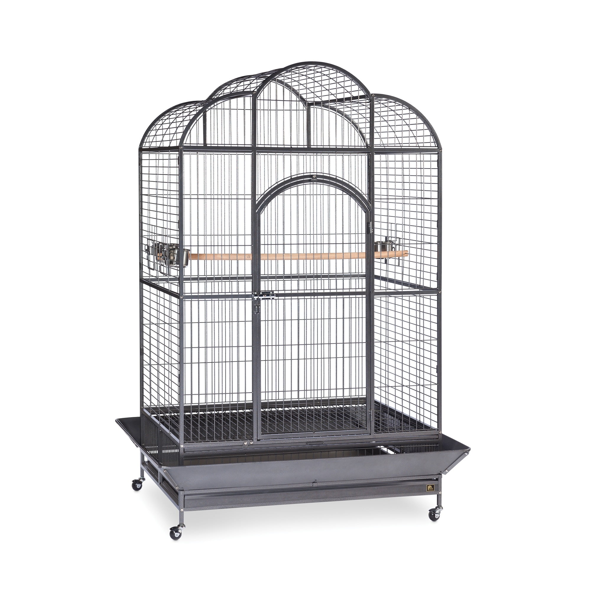 Prevue Pet Products Wrought Iron Silverado Macaw Dometop Bird Cage, Silver