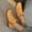 Yellow, variant on Puntoco Women's Ruched Ankle Booties, Side Zipper Low Block Heel Boots, Round Toe Slip‑On Pleated Leather Casual Short Boots Yellow