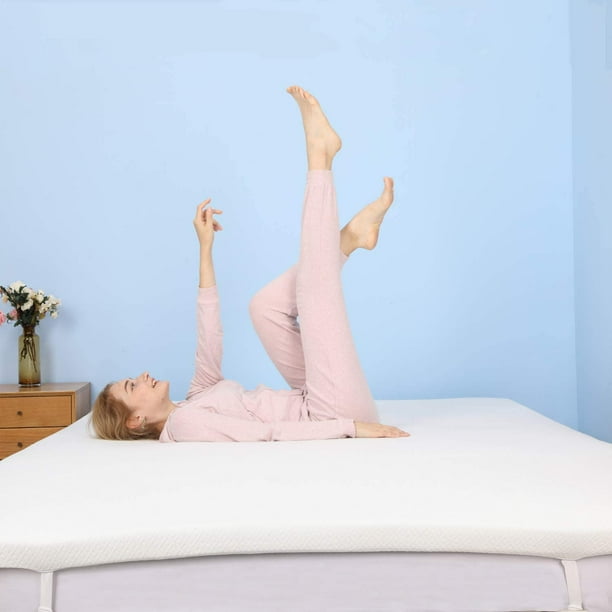 Lauraland 3 Inch Mattress Topper Queen Memory Foam Mattress Pad With Washable Cooling Cover Pressure Relief Topper College Dorm Bed Topper Walmart Com Walmart Com