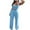 Blue, variant on Ujnder Two Piece Sets for Women Summer Outfits Neck Tops Wide Leg Crop Pants Black M
