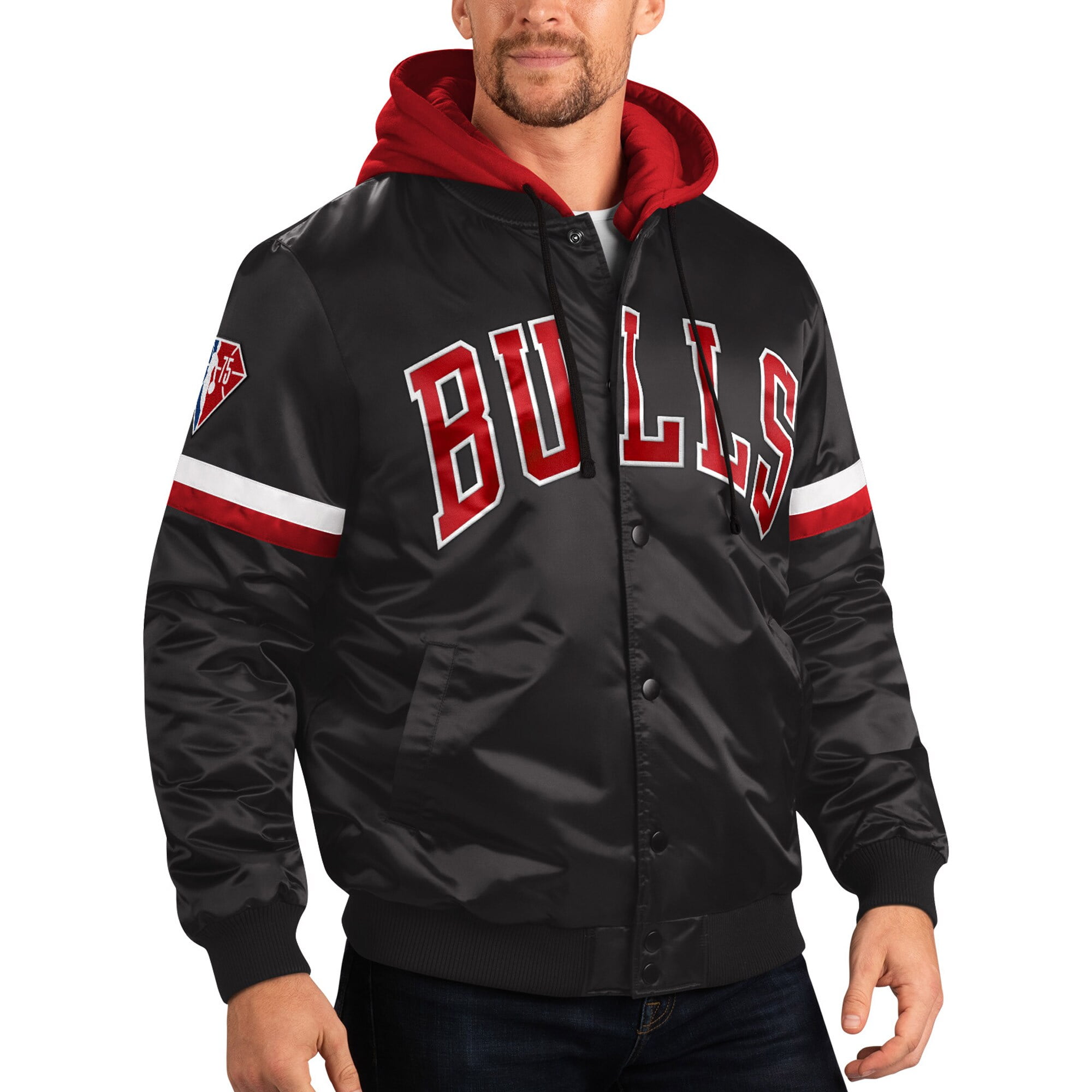 STARTER NBA CHICAGOBULLS HoodieJacket 黒 Men's Starter x Ty