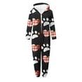 thumbnail image 4 of EGNMCR Combinaison Fille Manches Longues Combinaison à Capuche Pyjama Décontracté Hiver Chaud Combinaison de Nuit Fille Polyester Combinaison, 4 of 5