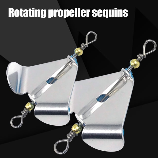 10Pcs Lure Spinning Sequins Simple Installation Convenient Carrying Universal Professional Fish Bait Spoon for Fishing