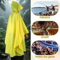 thumbnail image 7 of Bocaoying Reusable Rain Ponchos for Adults, Waterproof Raincoat Hooded with Pockets and Zipper, Unisex Rain Ponchos for Women Men Walking Cycling Hiking, Large Size, Yellow/Blue, Thickened, 7 of 7