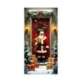 thumbnail image 2 of Uutvery Christmas Ornament Door Hanging Cover with Santa Claus Pattern for Front Door Decor Christmas Outdoor Party Backdrop Banner Reusable Xmas Door Covers for New Year Decor 35x71 Inch, 2 of 6