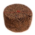 thumbnail image 4 of EIMELI Housse de Tabouret Rond Rembourrée Pouf Fourrure Fournitures Maison Gris, 4 of 4