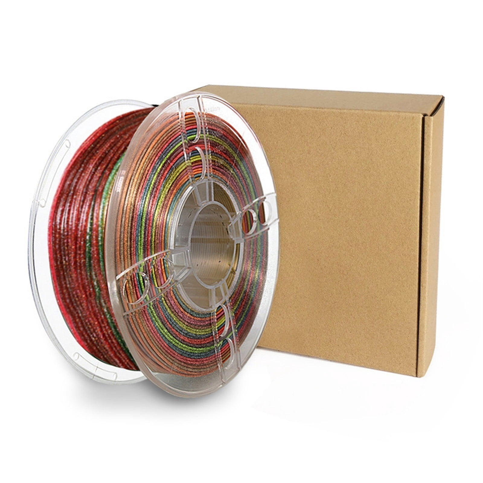 3D Printer Filament Multicolor Glitter Silk 3D Printing PLA Filament 1.75mm 1kg Spool for Most FDM 3D Printer