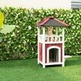 thumbnail image 3 of Costway Casa para Gatos al Aire Libre de 2 Pisos de Madera con Techo de Asfalto y Suelo Extraíble, 3 of 4