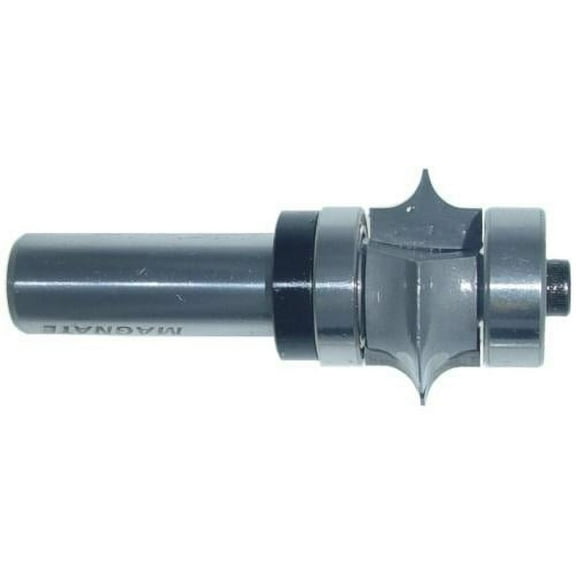 Magnate S7652 Leaf Edge Beading Carbide Tipped Router Bit - 3/16" Radius, 1/2" Cutting Length, 1/2" Shank Diameter, 1-3/4" Shank Length, 1" Overall Diameter