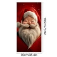 thumbnail image 3 of Christmas Door Cover 35x71 Inch Polyester Fabric Holiday Door Wall Decoration Festive Pattern Hanging Decor for Home Christmas Party Indoor Outdoor, 3 of 5