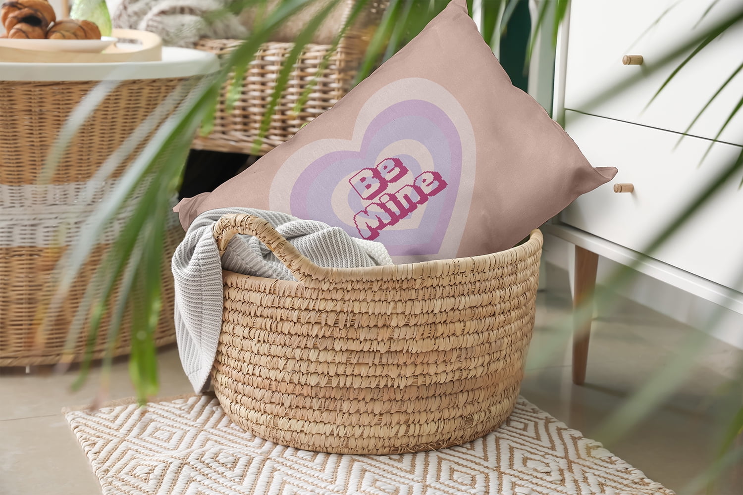 20" x 14" Simply Daisy Be Mine Polyester Indoor/Outdoor Pillow, Sunwashed Brick Qty 1